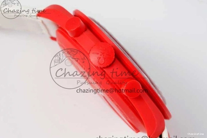 0705 Speedmaster Misson To Mars 1:1 Best Edition White Dial On Nylon Strap Quartz Bold 7862